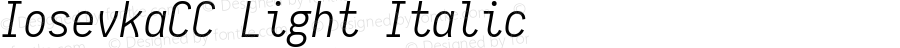 IosevkaCC Light Italic