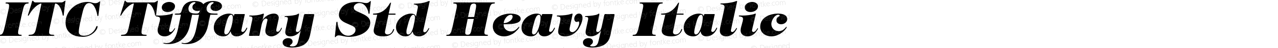 ITC Tiffany Std Heavy Italic