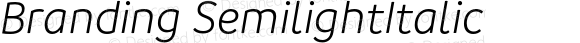 Branding SemilightItalic