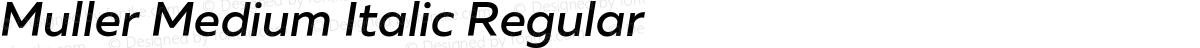 Muller Medium Italic Regular
