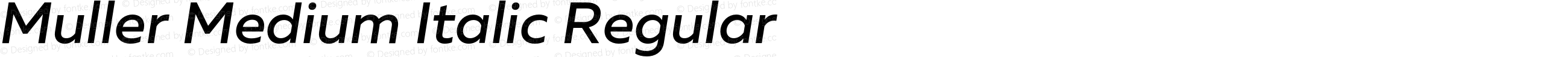 Muller Medium Italic Regular