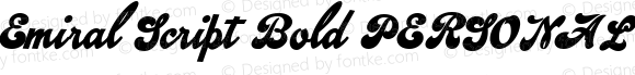 Emiral Script Bold PERSONAL USE