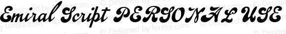 Emiral Script PERSONAL USE Regular