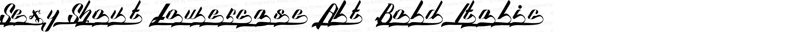 Sexy Shout Lowercase Alt Bold Italic