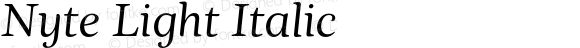 Nyte Light Italic