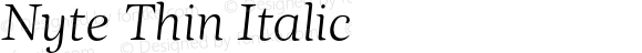 Nyte Thin Italic