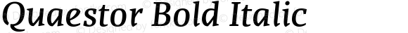 Quaestor Bold Italic