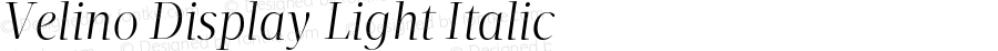 VelinoDisplay-LightItalic