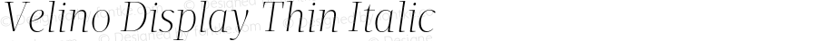 VelinoDisplay-ThinItalic