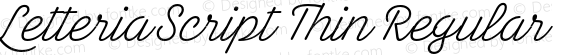 Letteria Script Thin Regular