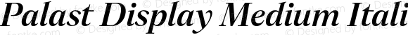 Palast Display Medium Italic