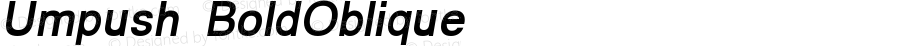 Umpush Bold Oblique