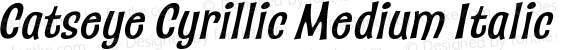 Catseye Cyrillic Medium Italic