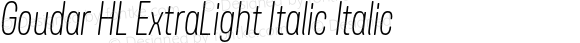 Goudar HL ExtraLight Italic Italic