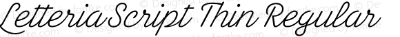 Letteria Script Thin Regular