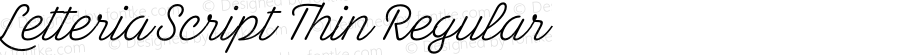 Letteria Script Thin Regular