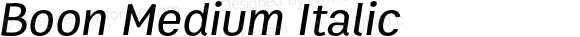 Boon Medium Italic