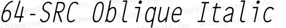 64-SRC Oblique Italic