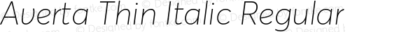 Averta Thin Italic Regular