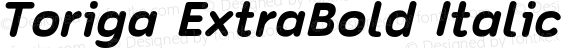 Toriga ExtraBold Italic
