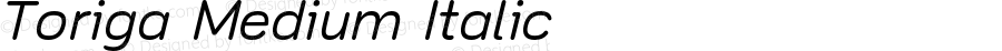 Toriga Medium Italic