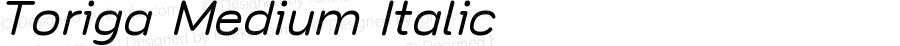 Toriga Medium Italic