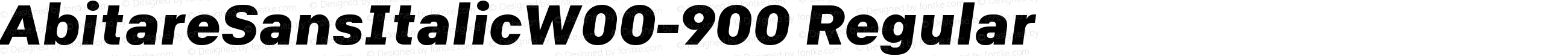 Abitare Sans Italic W00 900