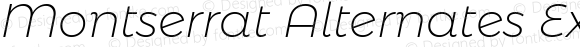 Montserrat Alternates ExLight Italic