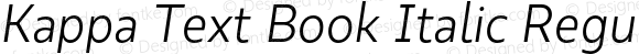 Kappa Text Book Italic Regular