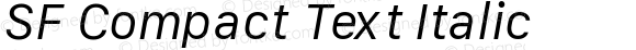 SF Compact Text Italic