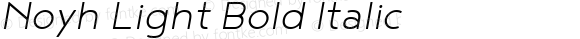 Noyh Light Bold Italic