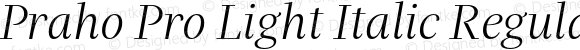 Praho Pro Light Italic Regular