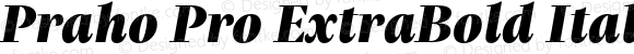 Praho Pro ExtraBold Italic Regular