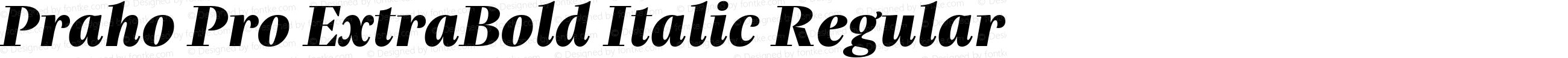 Praho Pro ExtraBold Italic