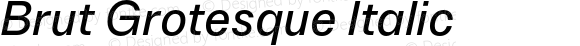 Brut Grotesque Italic