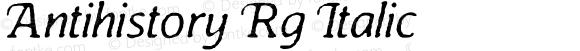 Antihistory Rg Italic