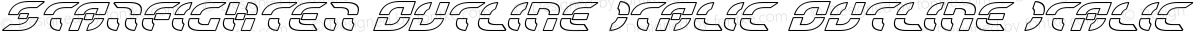 Starfighter Outline Italic Outline Italic