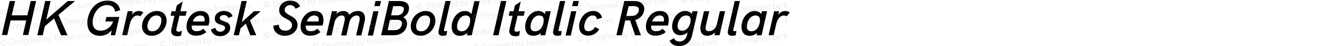 HK Grotesk SemiBold Italic Regular