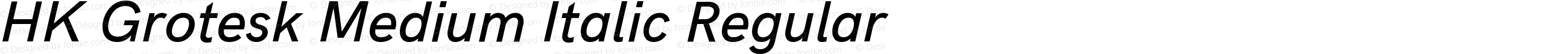 HK Grotesk Medium Italic Regular