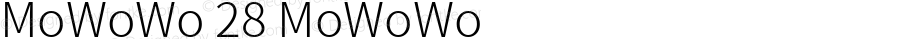 MoWoWo 28 MoWoWo Version 1.00;July 13, 2020;FontCreator 11.5.0.2422 32-bit