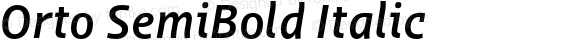 Orto SemiBold Italic