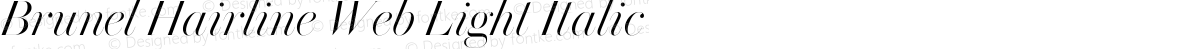 Brunel Hairline Web Light Italic