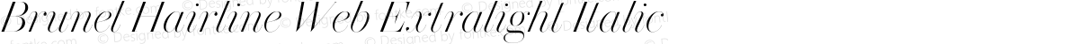 Brunel Hairline Web Extralight Italic