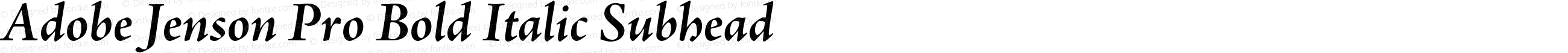 Adobe Jenson Pro Bold Italic Subhead