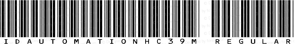 IDAutomationHC39M Regular