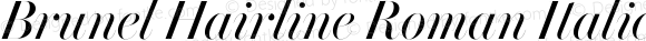 Brunel Hairline Roman Italic