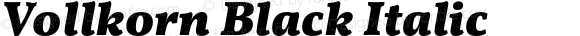 Vollkorn Black Italic