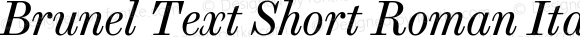 BrunelTextShort-Italic