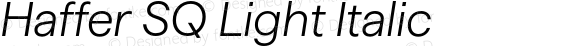 Haffer SQ Light Italic