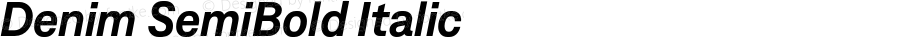 Denim SemiBold Italic